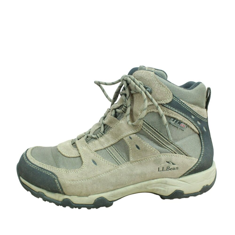 LL Bean Trail Model 4 Brown Suede Lace Up Waterproof Hiking Boots Size 10 Wide